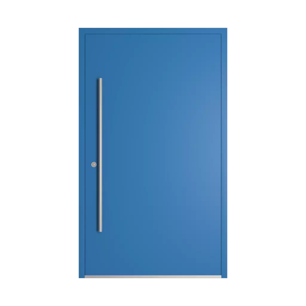 RAL 5015 Sky blue entry-doors models dindecor 6005-pvc-black  