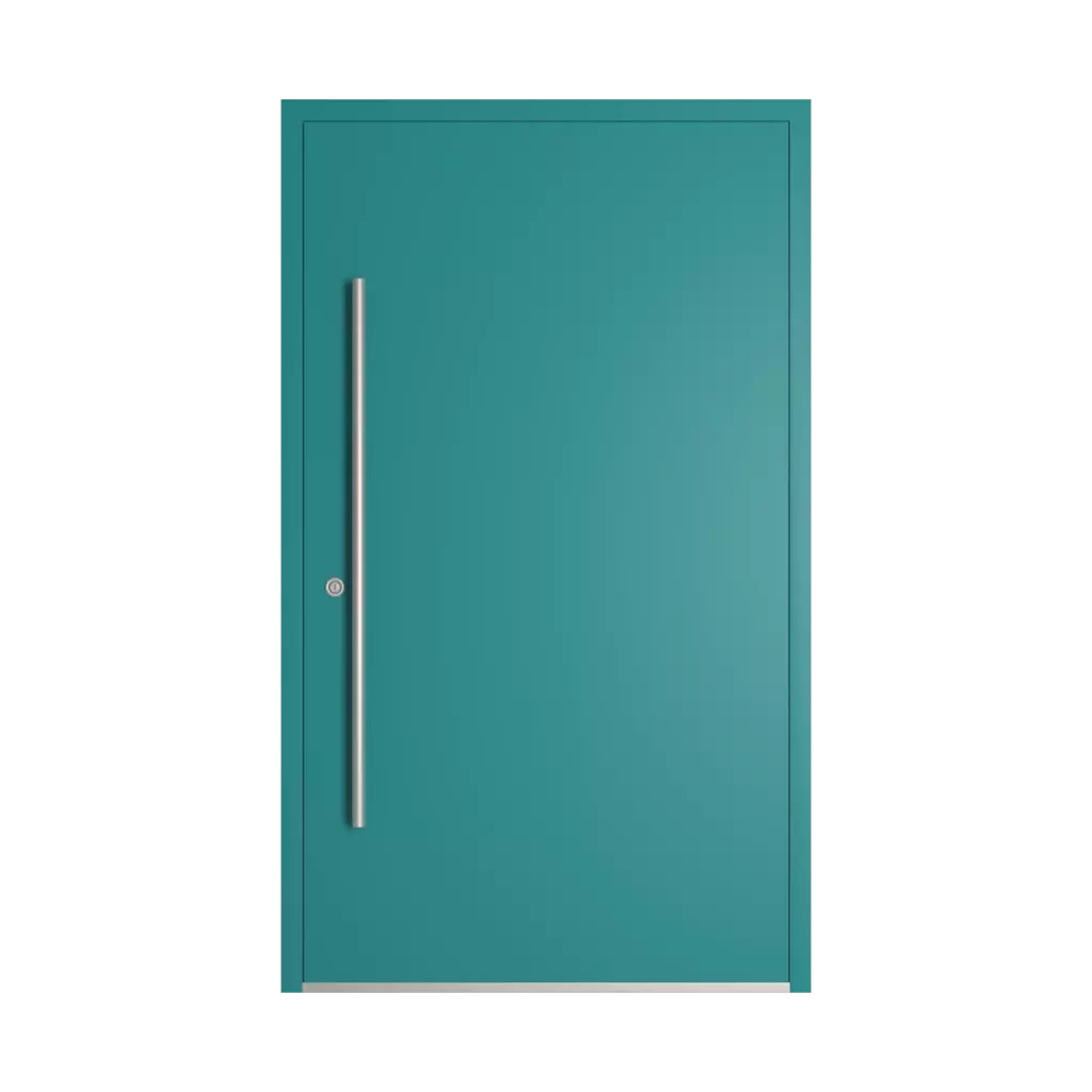 RAL 5018 Turquoise blue entry-doors models dindecor 6013-pvc  