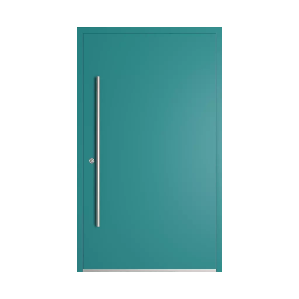 RAL 5018 Turquoise blue entry-doors models dindecor model-6129  