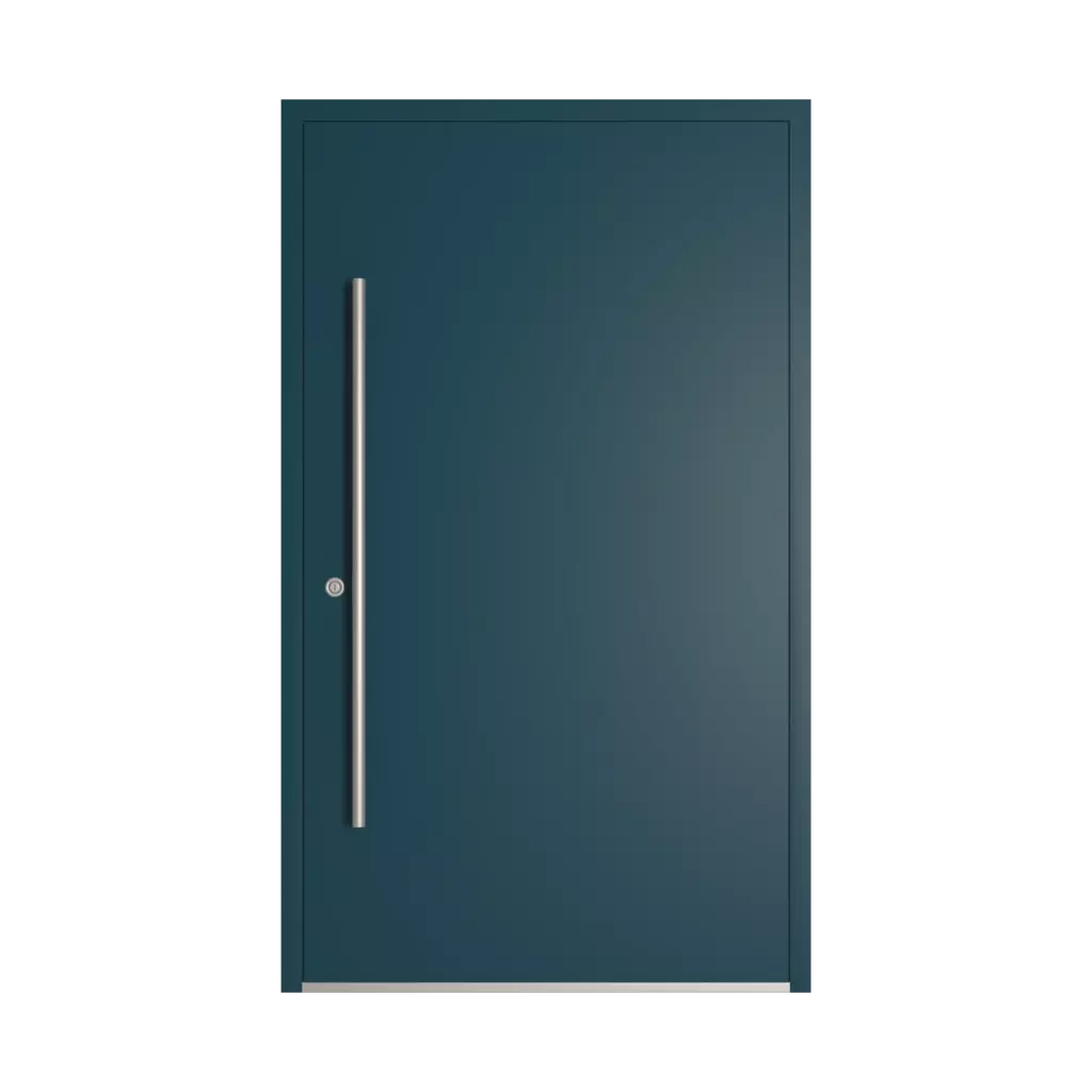 RAL 5020 Ocean blue entry-doors models dindecor model-6123  