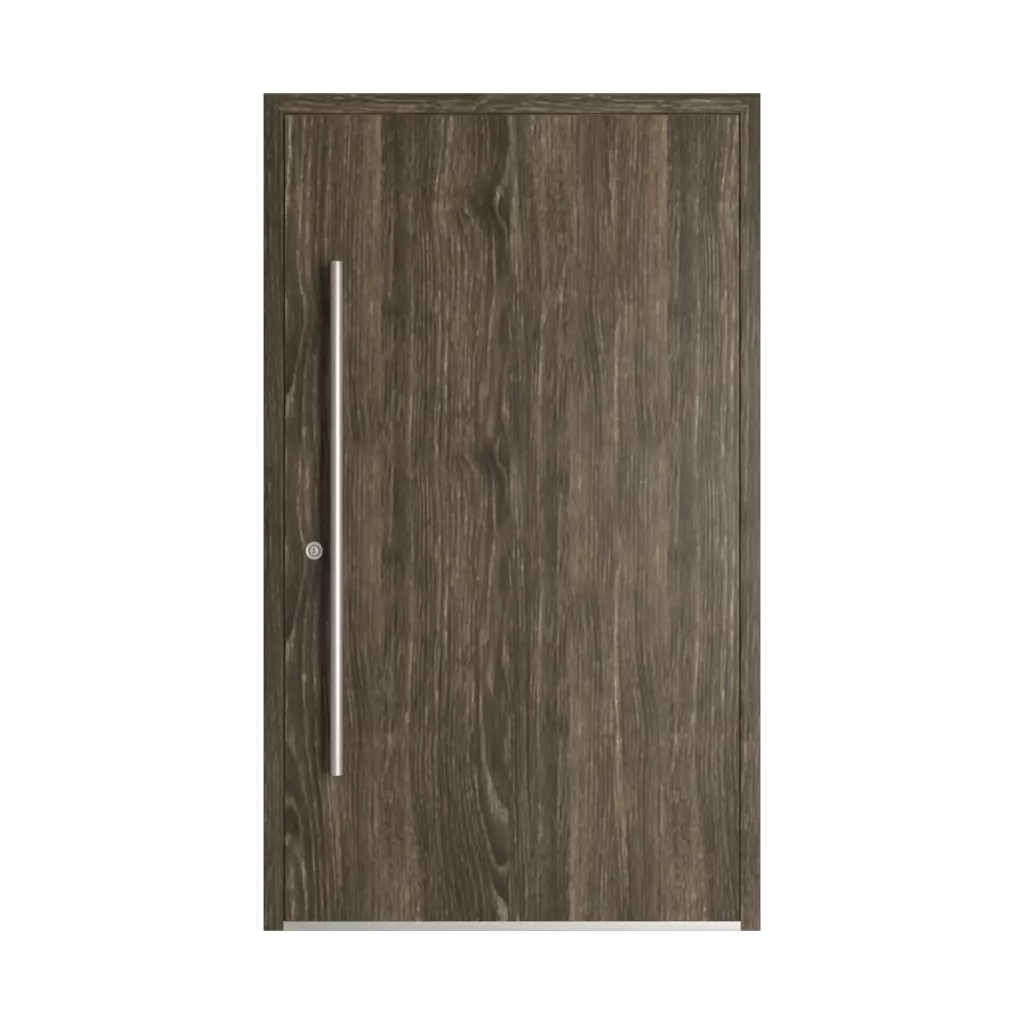 Brown sheffield oak entry-doors models dindecor 6124-pwz  