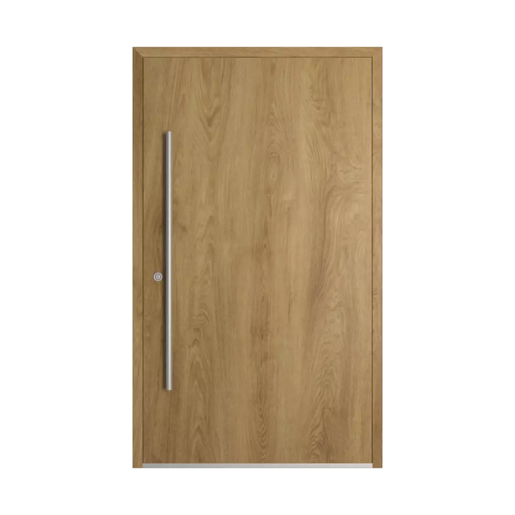 Natural oak entry-doors models dindecor 6124-pwz  