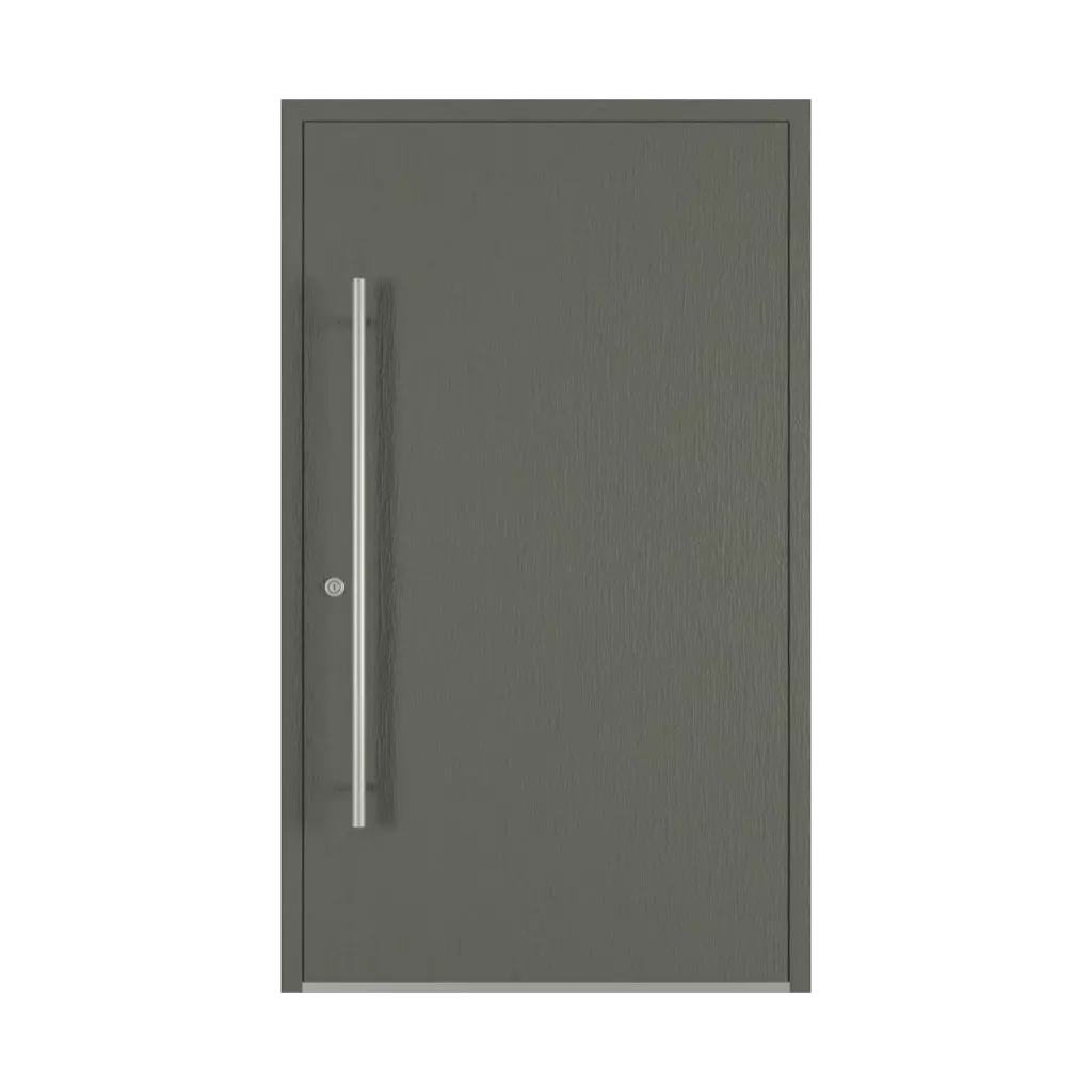 Textured quartz gray entry-doors models dindecor 6005-pvc-black  