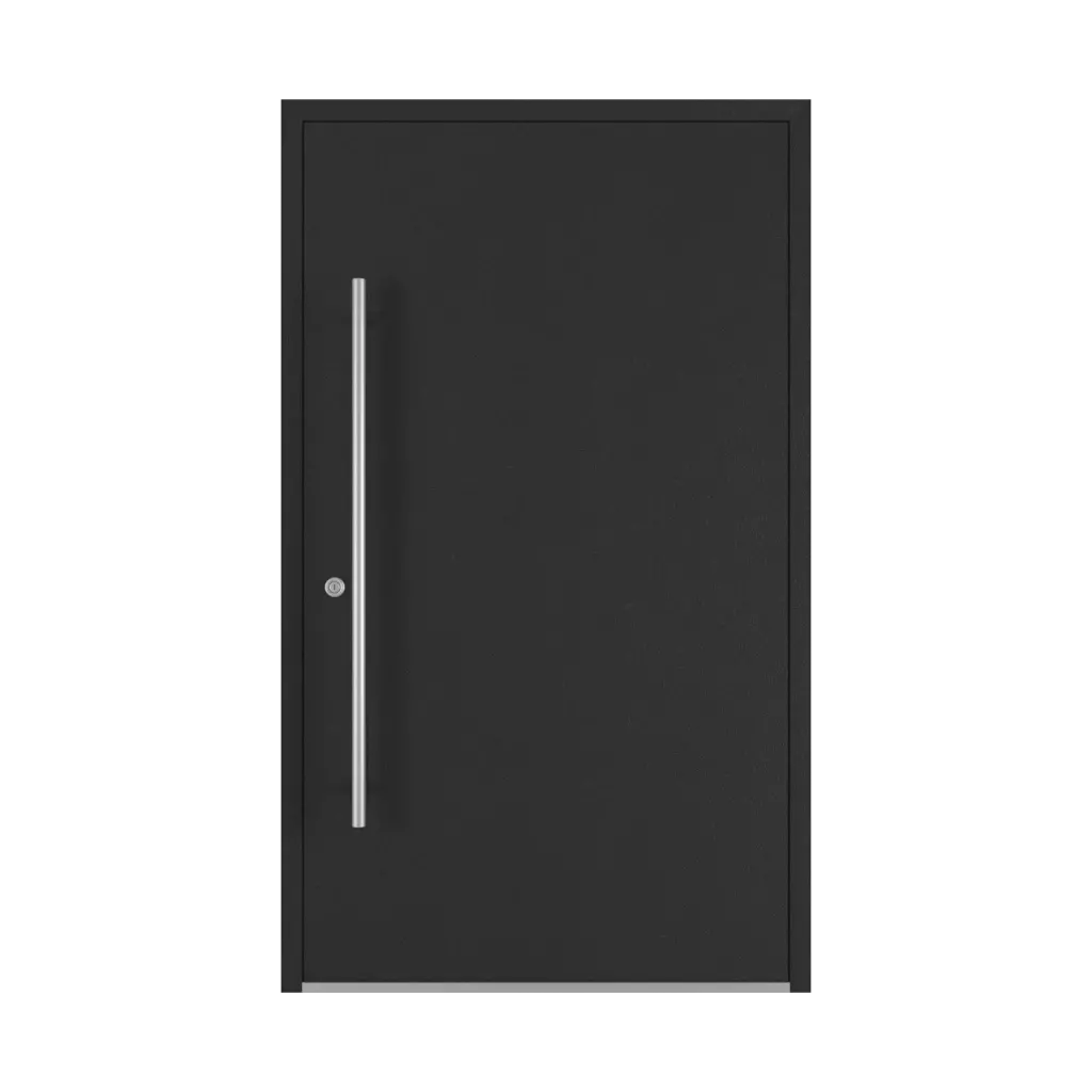 Jet black aludec entry-doors models dindecor model-6123  