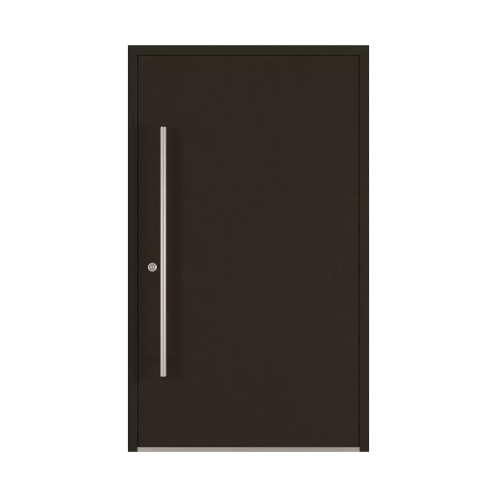 Dark brown matt entry-doors models dindecor 6120-pwz  