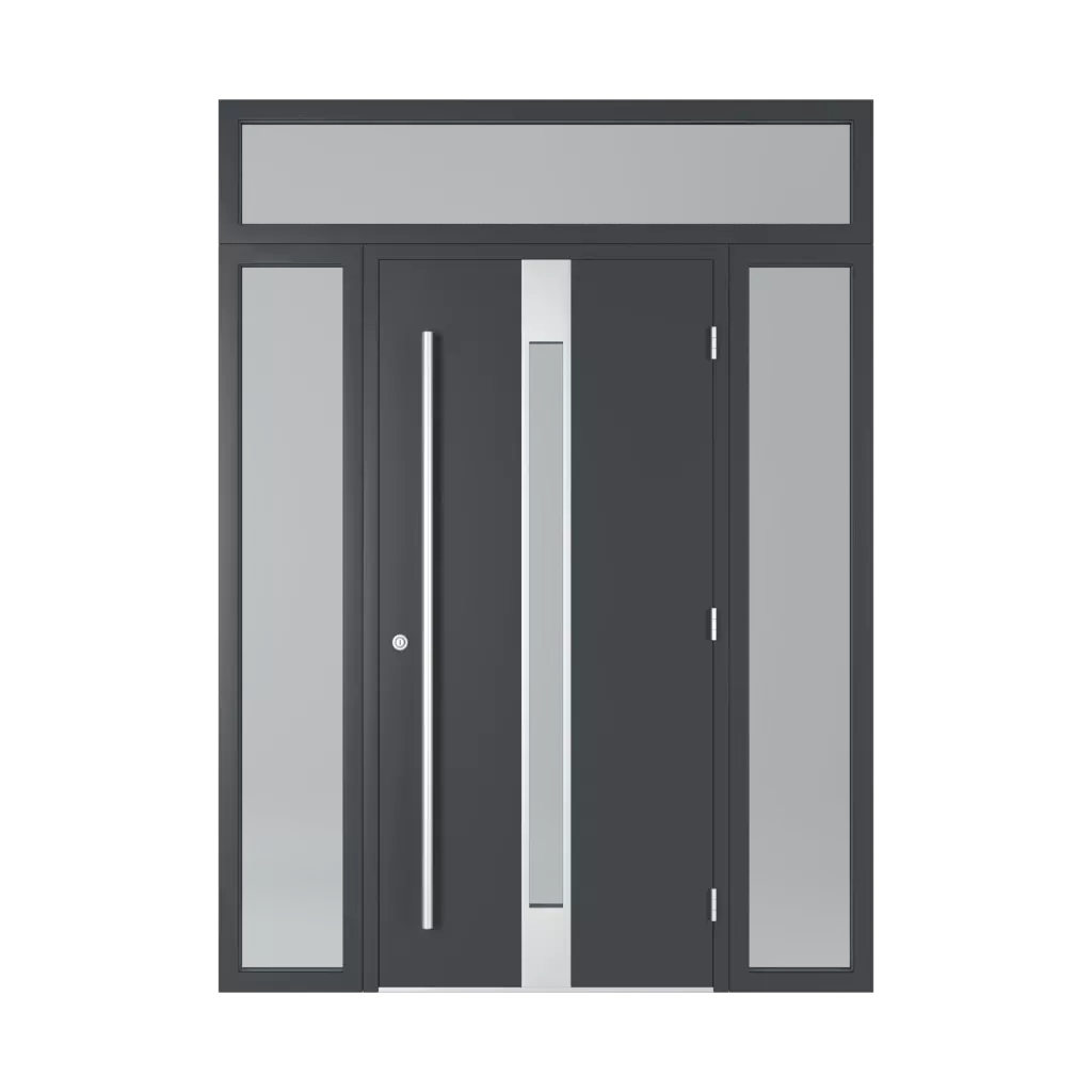 Door with glass transom entry-doors models dindecor 6120-pwz  
