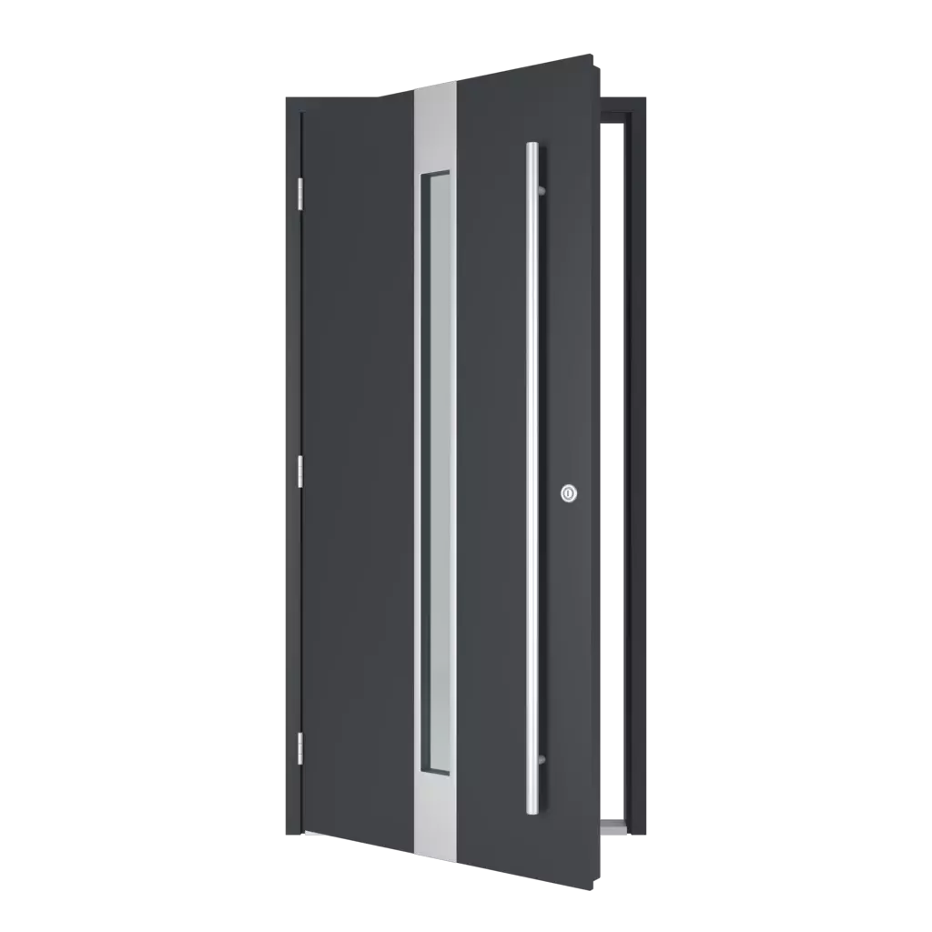 The left one opens outwards entry-doors models dindecor sl07  