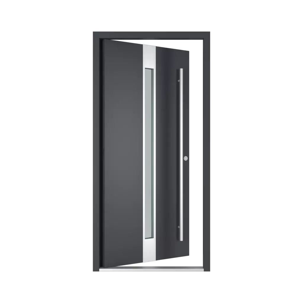 The right one opens inwards entry-doors models dindecor 6005-pvc-black  