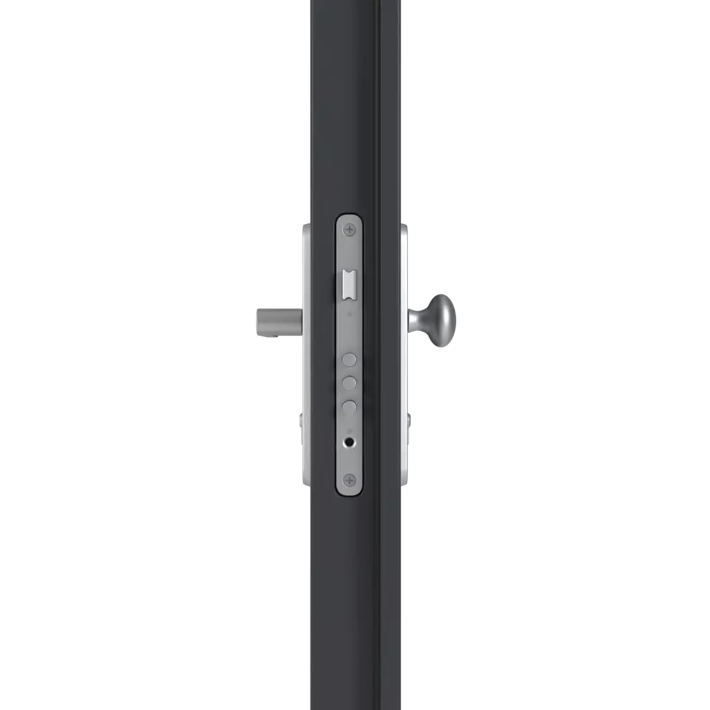 Door knob/handle entry-doors models dindecor 6005-pvc-black  