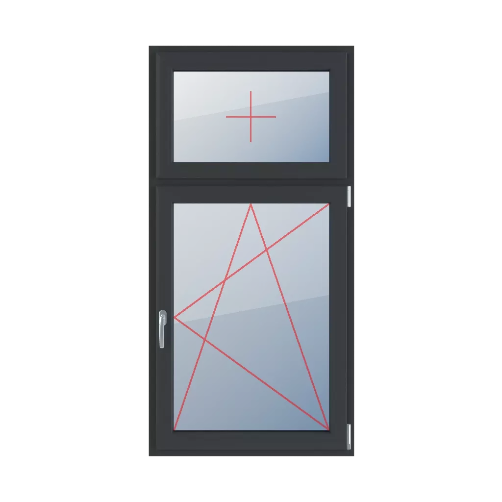 Permanent glazing in the wing, turn-tilt on the right windows types-of-windows double-leaf vertical-asymmetric-division-30-70  