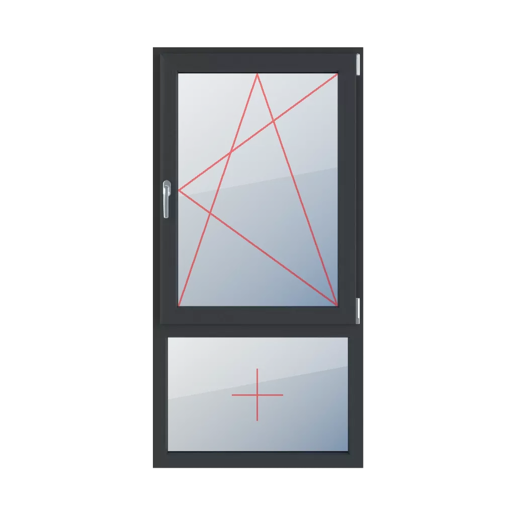 Tilt and turn right, fixed glazing in the frame windows types-of-windows double-leaf vertical-asymmetric-division-70-30  