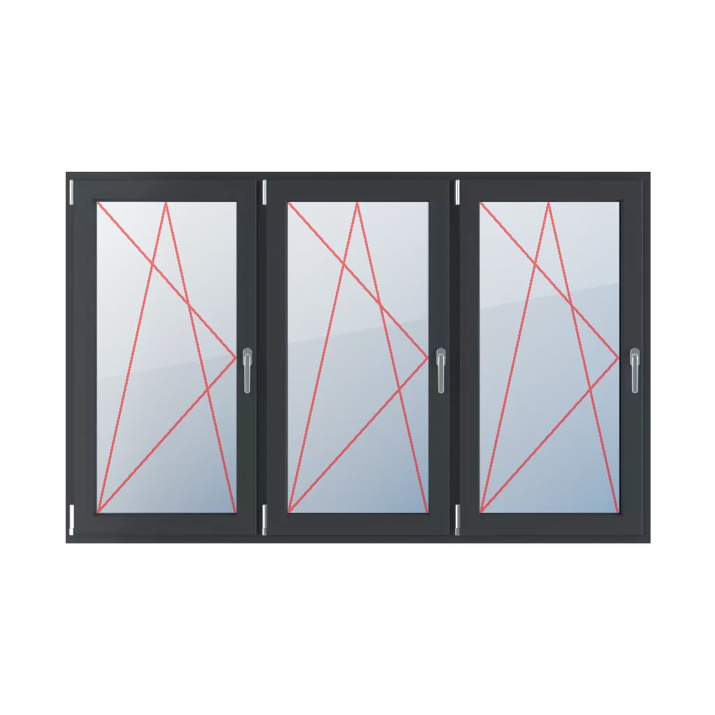Tilt & turn left windows types-of-windows triple-leaf symmetrical-division-horizontally-33-33-33  
