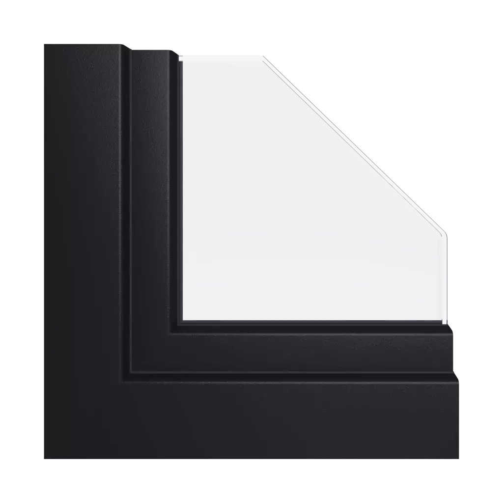 Jet black ✨ windows types-of-windows four-leaf symmetrical-division-horizontal-50-50 