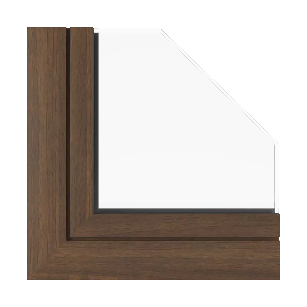 Dark walnut windows window-profiles aluprof mb-86-st