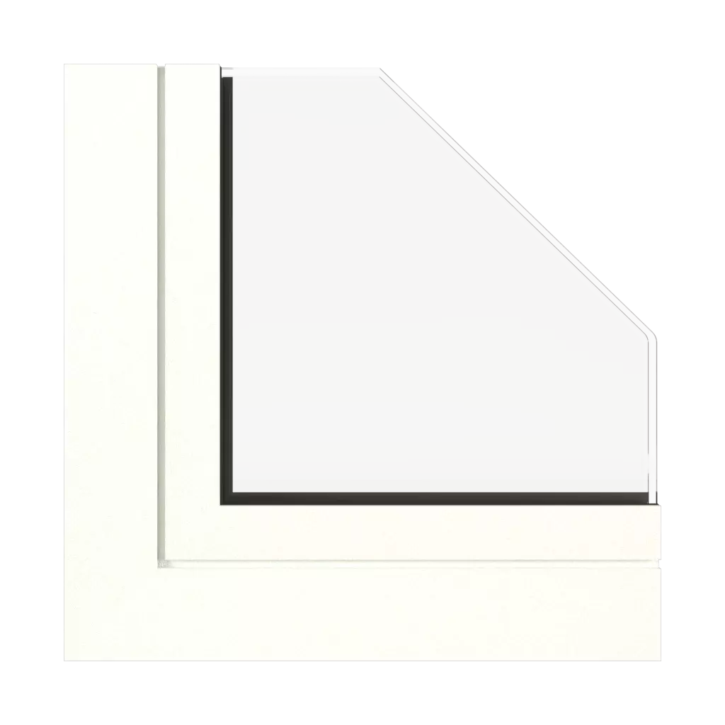 Traffic white fine structure windows window-color aluprof-colors