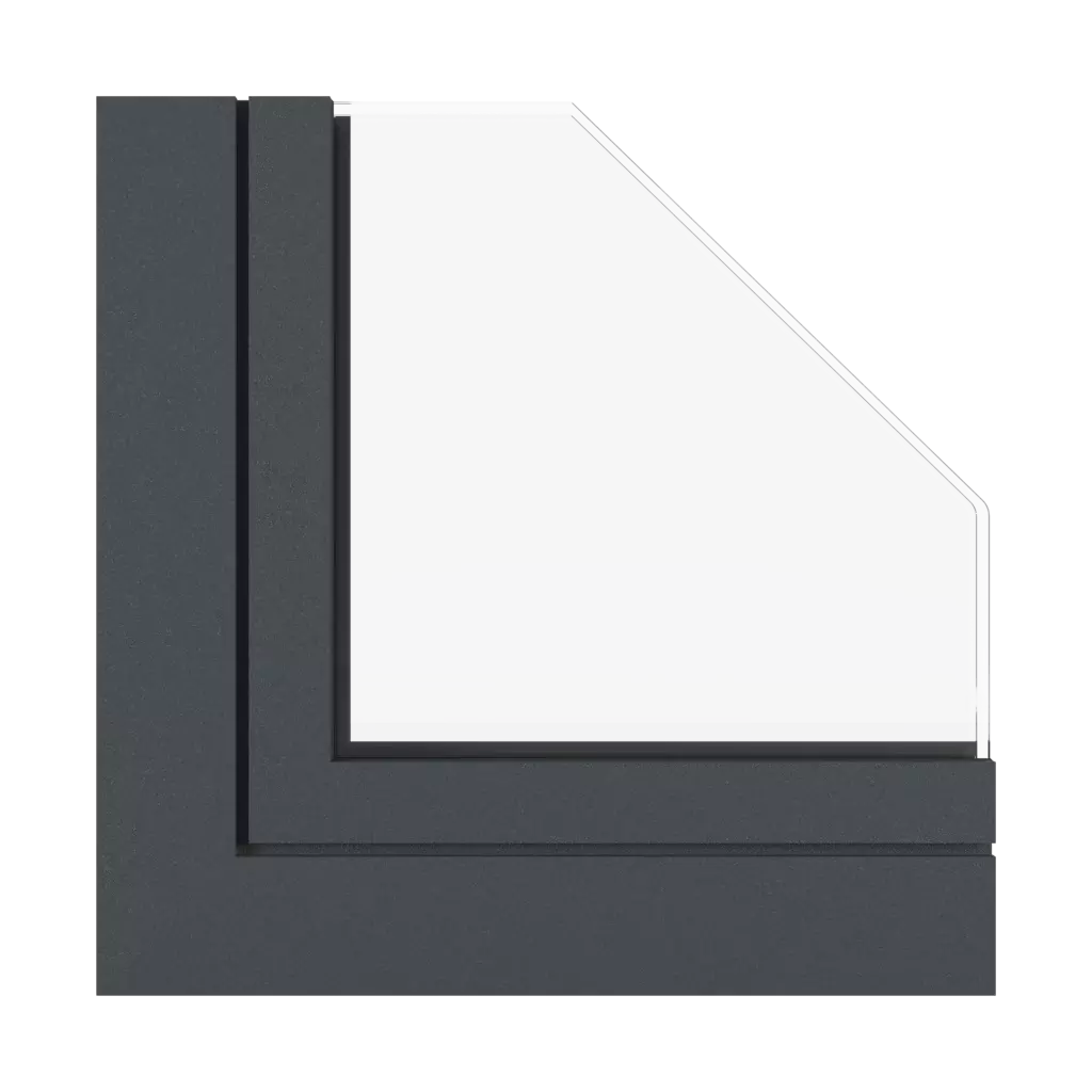 Anthracite gray fine structure windows window-profiles aluprof mb-45-office