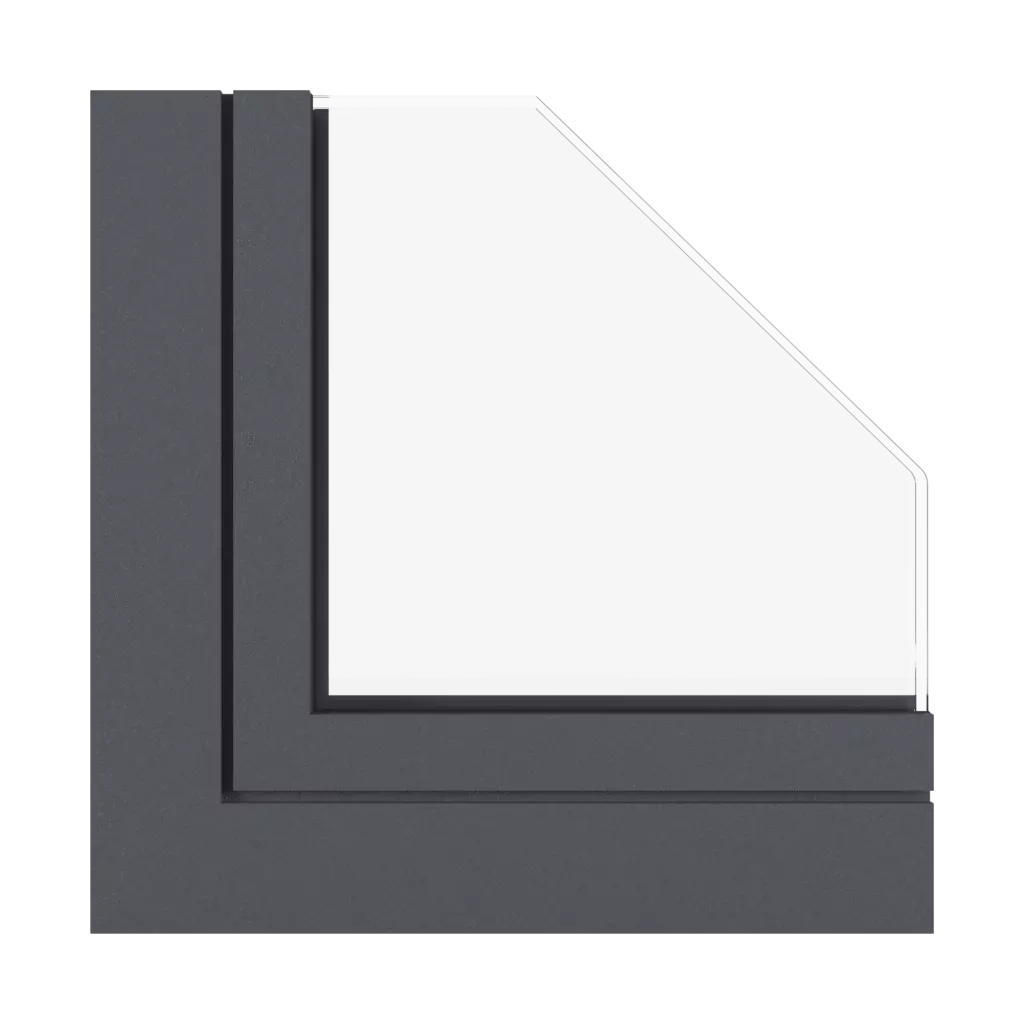 Graphite gray fine structure windows window-profiles aluprof mb-86-si