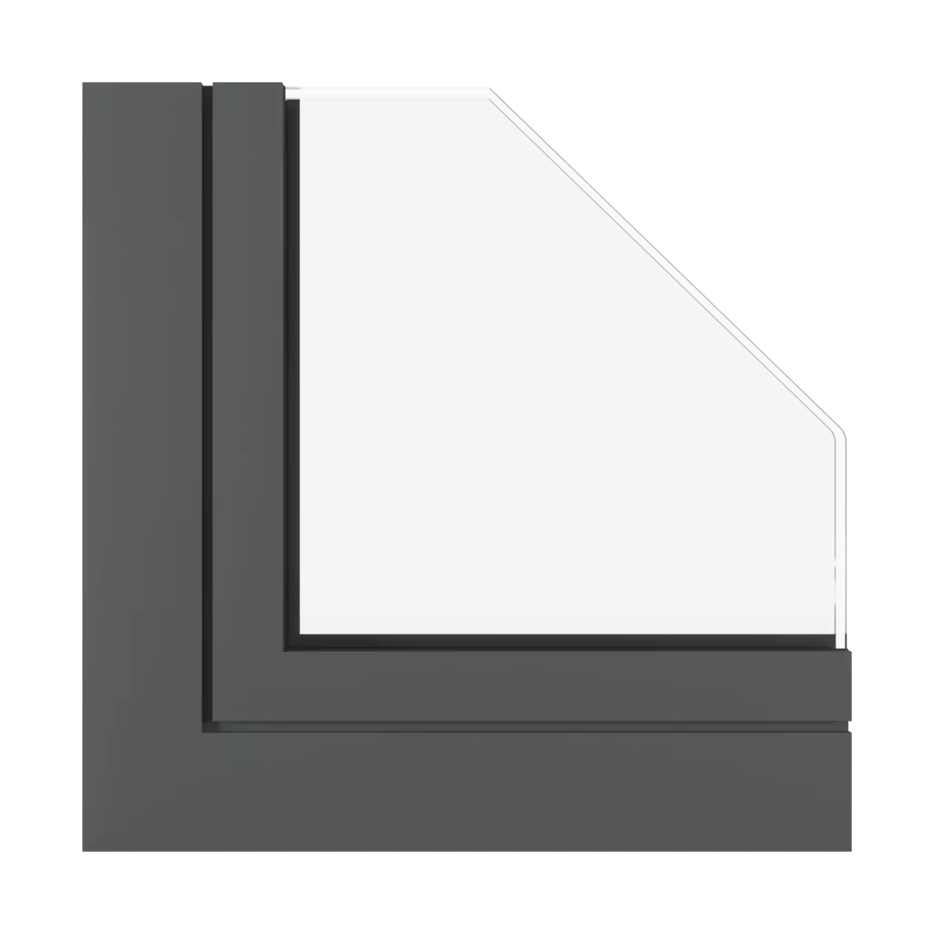 Dark gray matt windows window-profiles aluprof mb-openslide