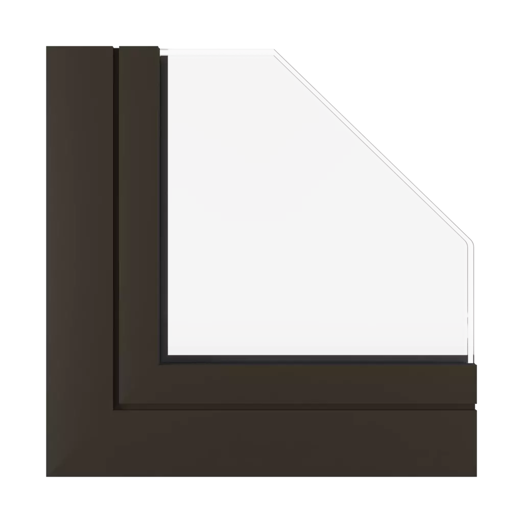 Dark brown SK windows window-profiles aluprof mb-86-si