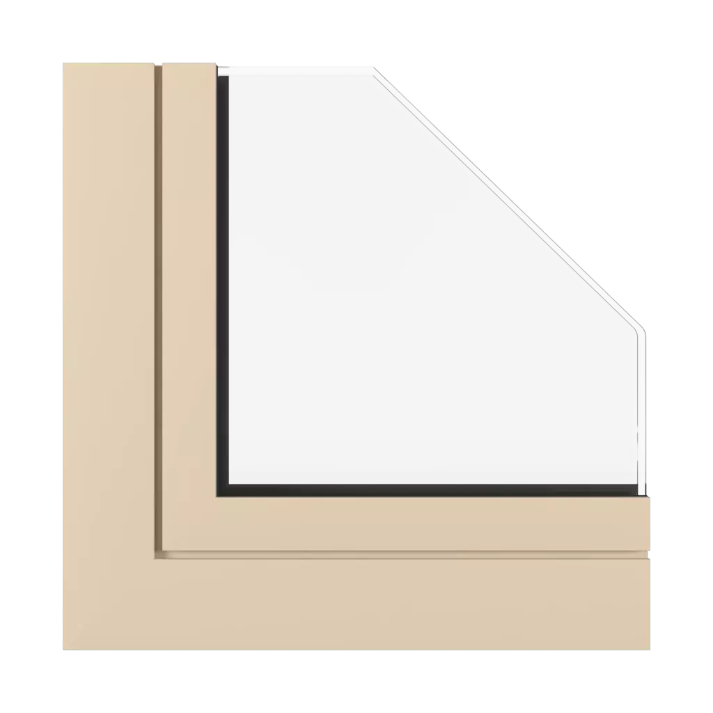 Beige SK windows window-profiles aluprof mb-86-fold-line-hd