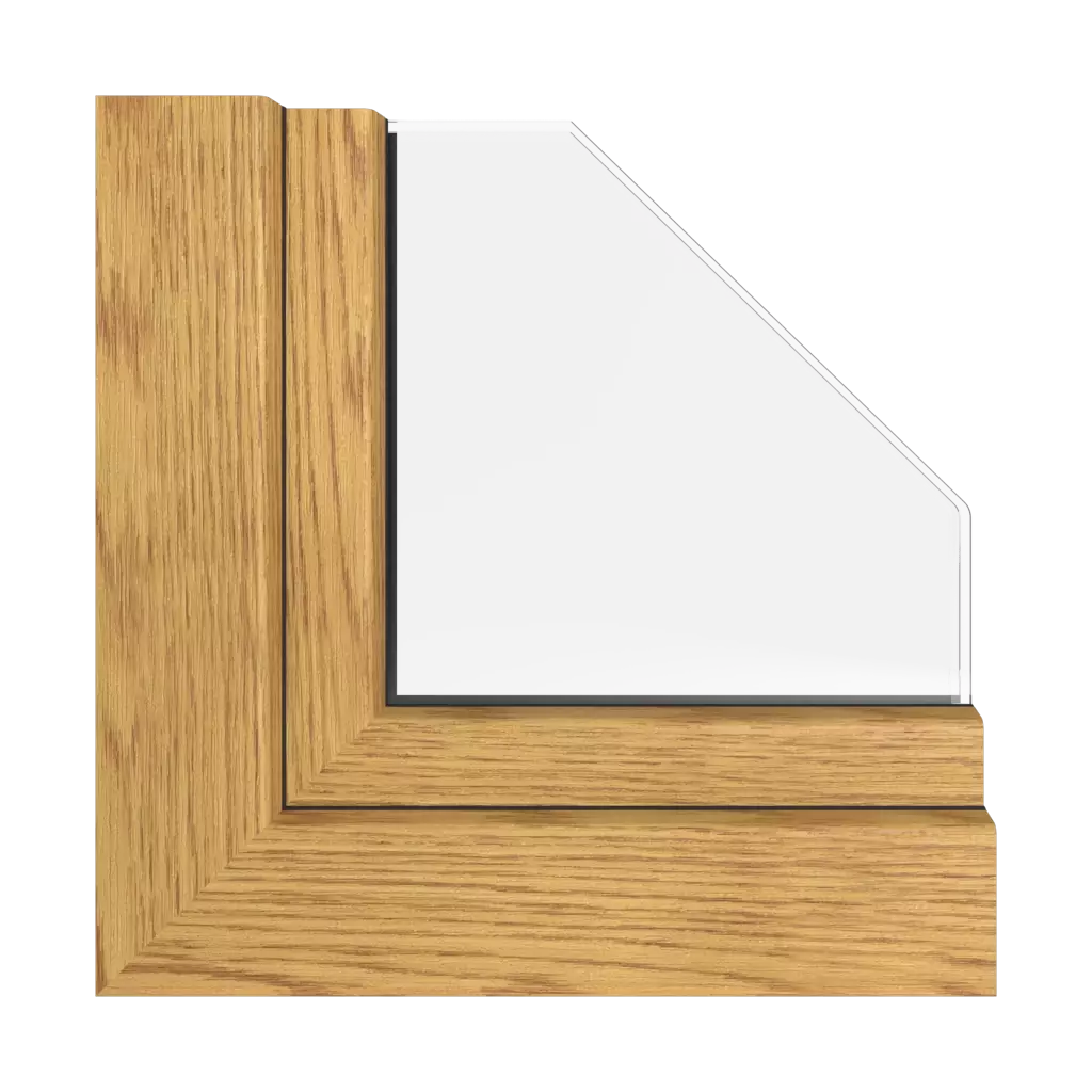 Natural oak FL-G windows window-color rehau-colors light-oak-1