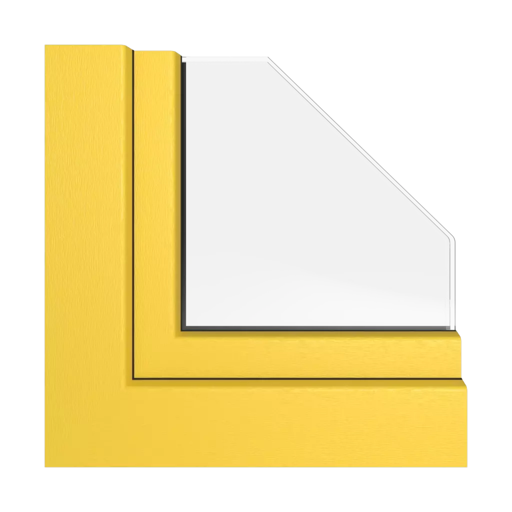 Yellow windows window-profiles rehau hst-synego