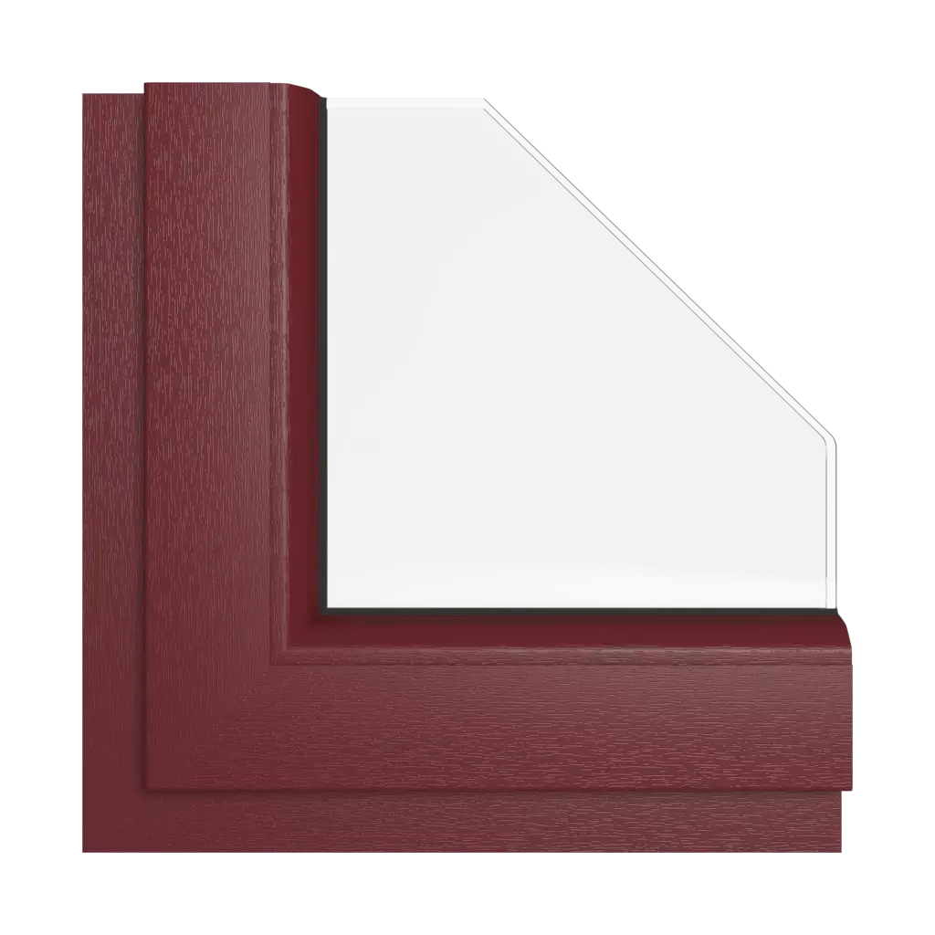 Wine red windows window-color rehau-colors claret interior