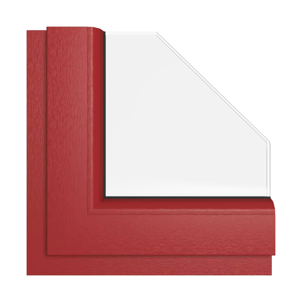 Dark red windows window-color rehau-colors dark-red interior
