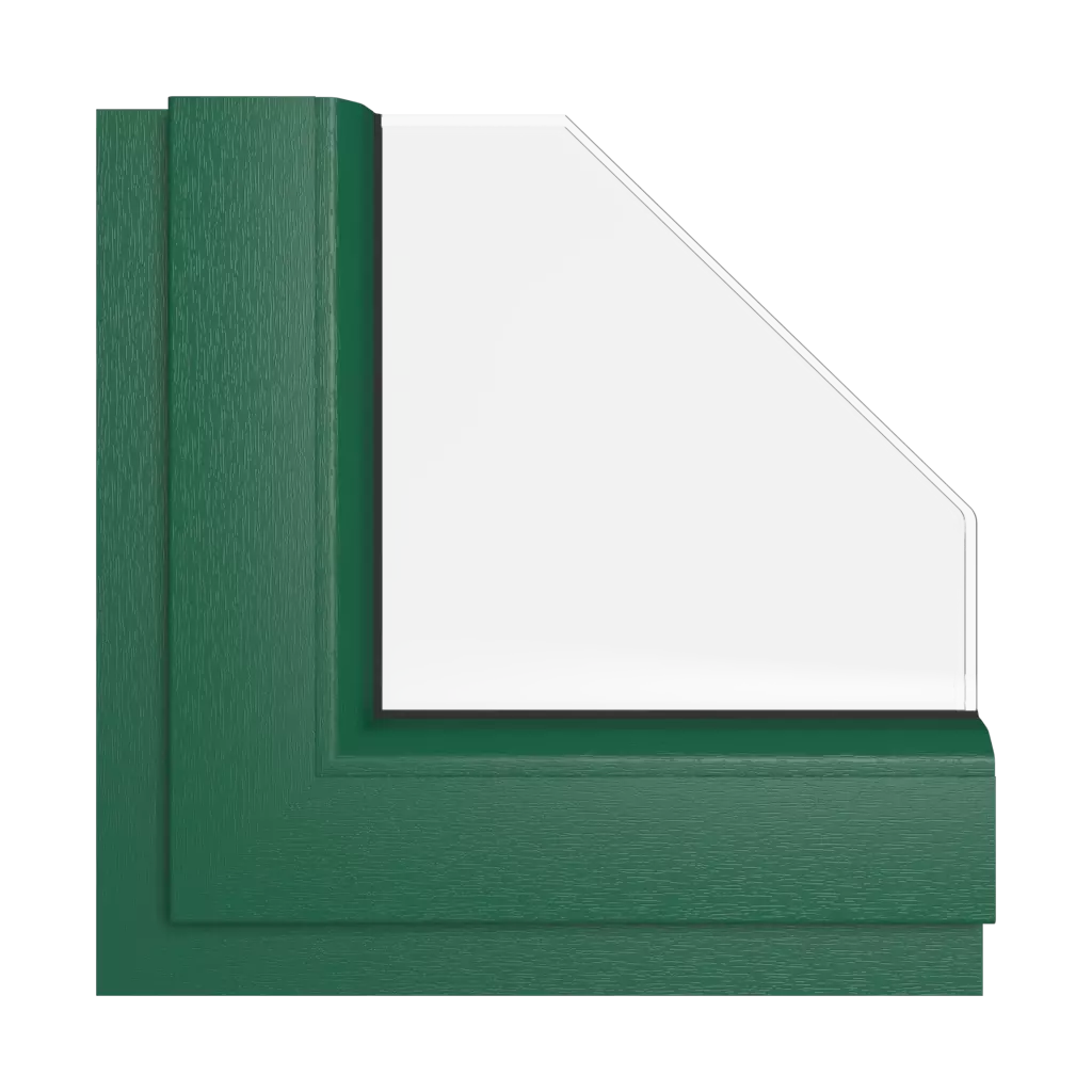 Moss green windows window-color rehau-colors moss-green interior
