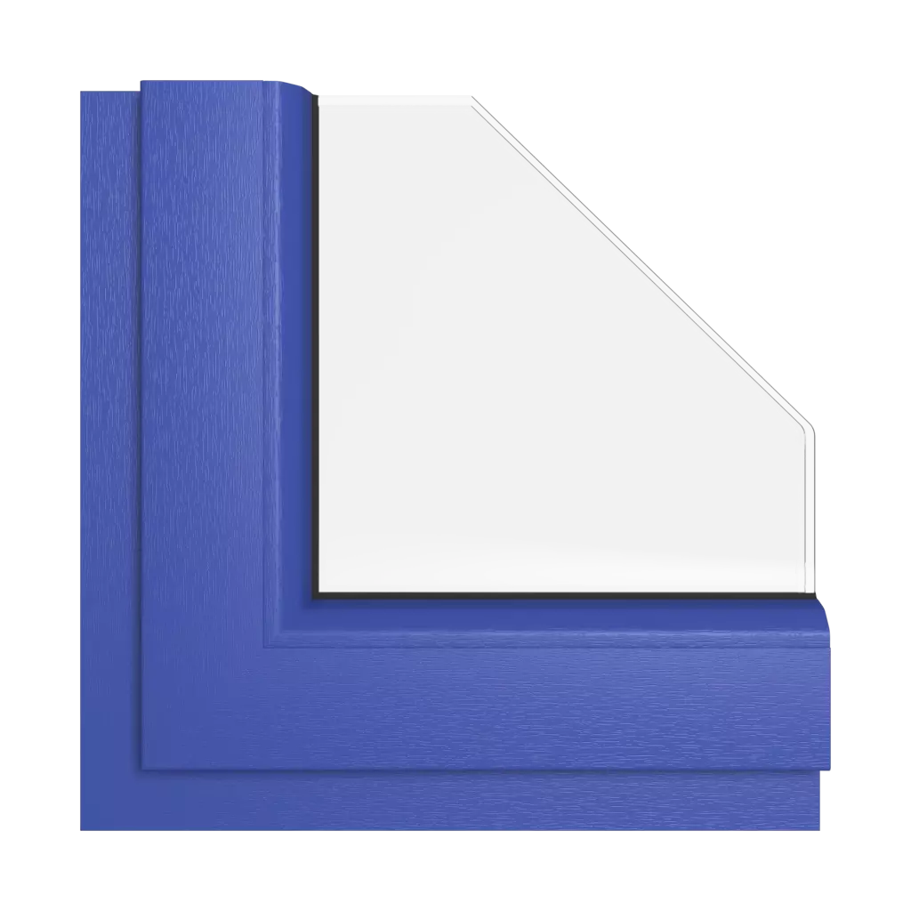 Ultramarine blue windows window-color rehau-colors azure interior