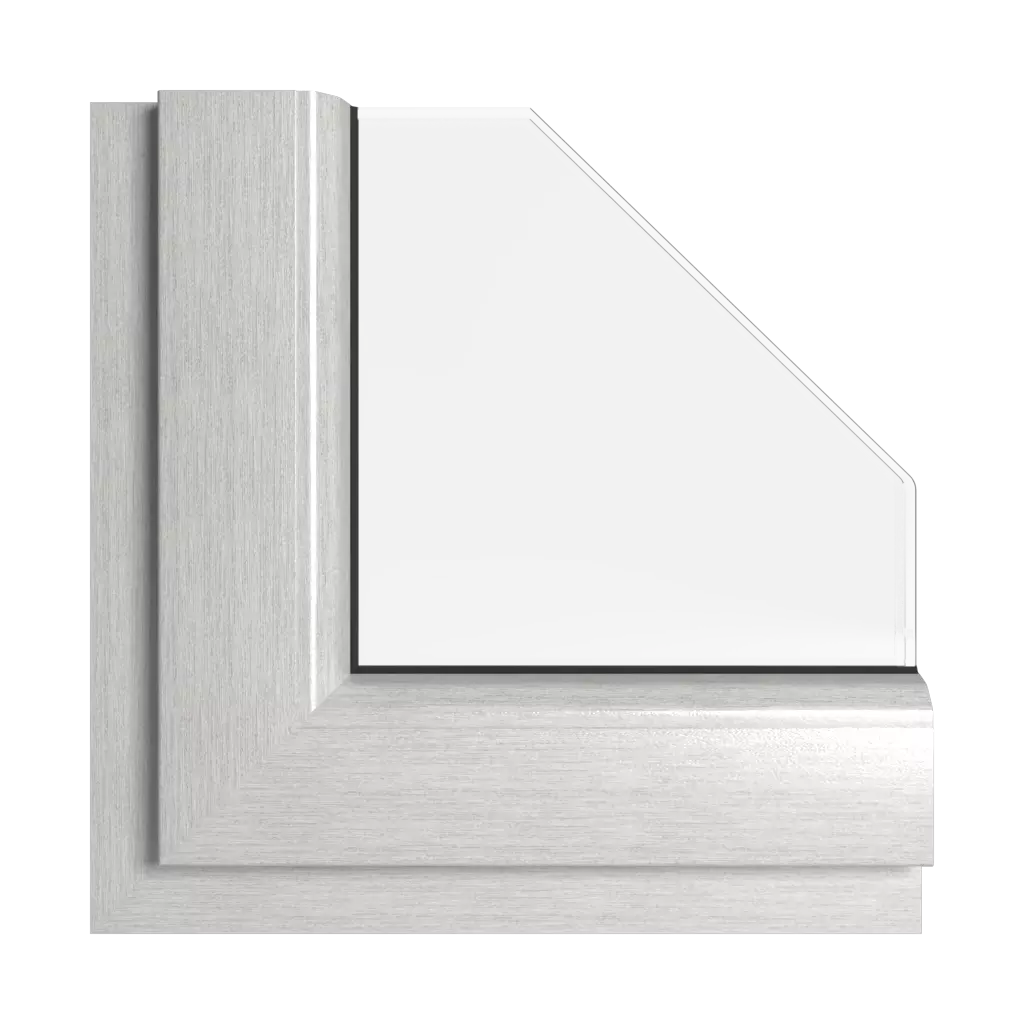 Metbrush aluminium windows window-color rehau-colors brushed-aluminum interior