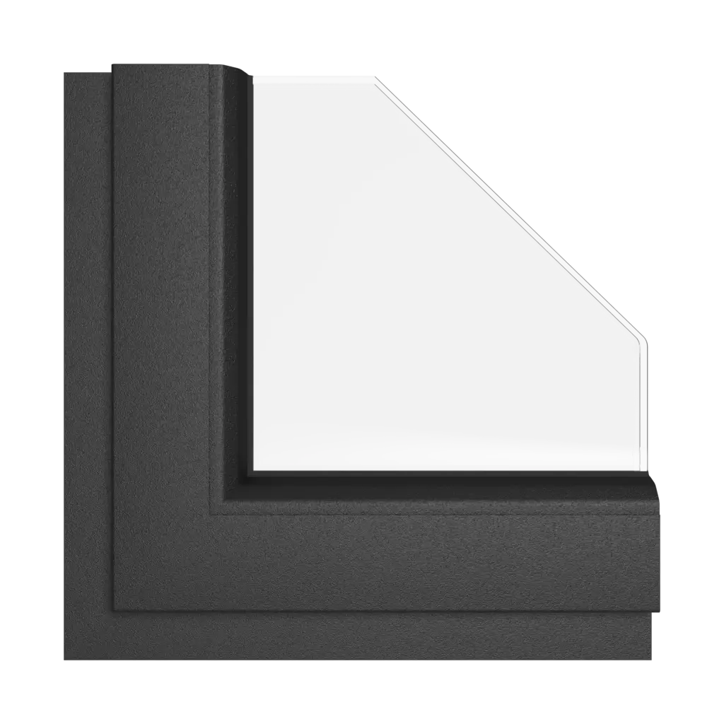 Midnight black matte windows window-color rehau-colors midnight-black-matte interior