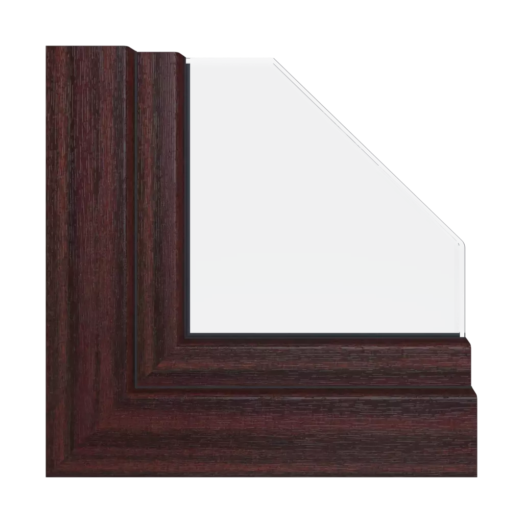 Mahogany windows window-profiles aluplast ideal-4000-85-mm