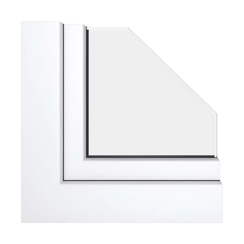 Traffic white aludec windows window-profiles aluplast ideal-4000-85-mm