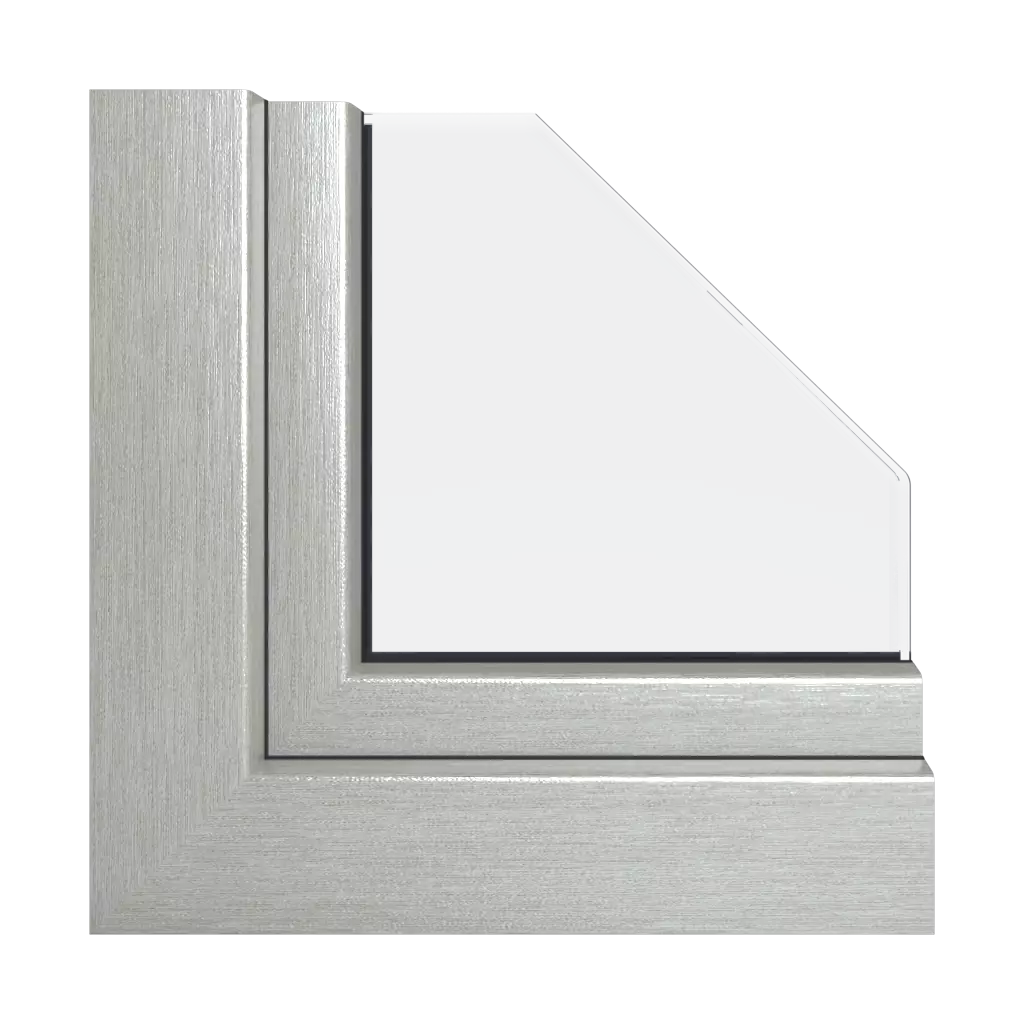 Brushed aluminum windows window-profiles aluplast ideal-8000