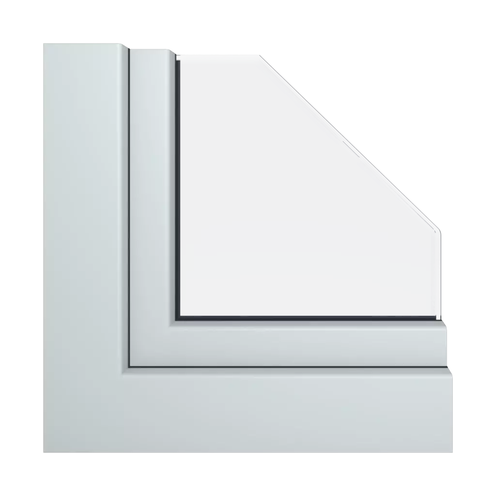 Gray windows window-profiles aluplast ideal-8000