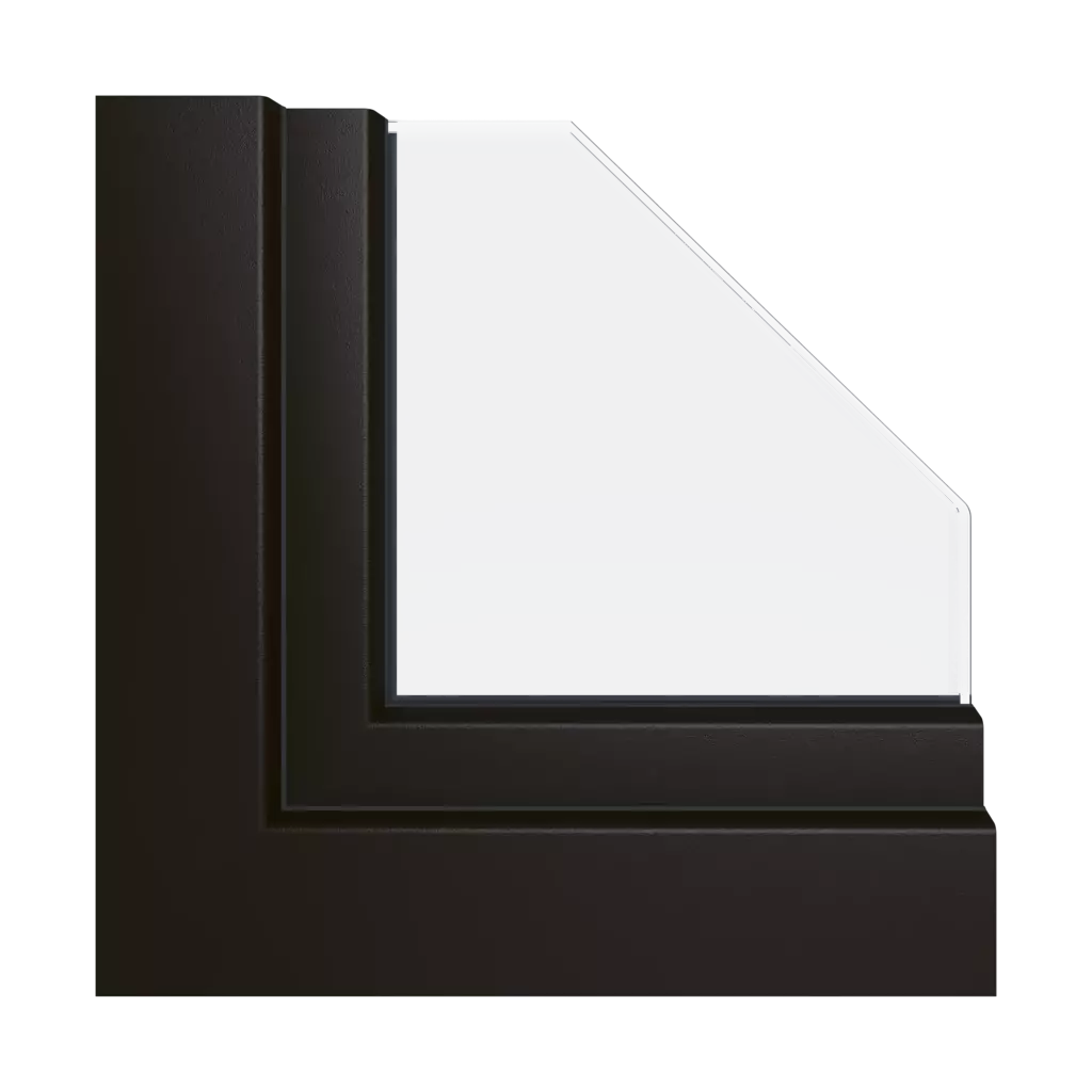 Dark brown matt windows window-profiles aluplast ideal-8000