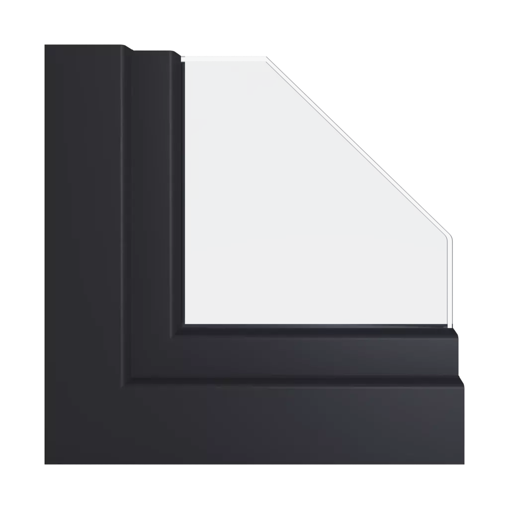 Jet Black Matt 18 windows window-profiles salamander bluevolution-73
