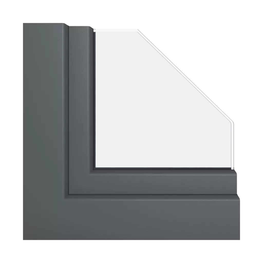 Basalt gray smooth windows window-profiles schuco living-md