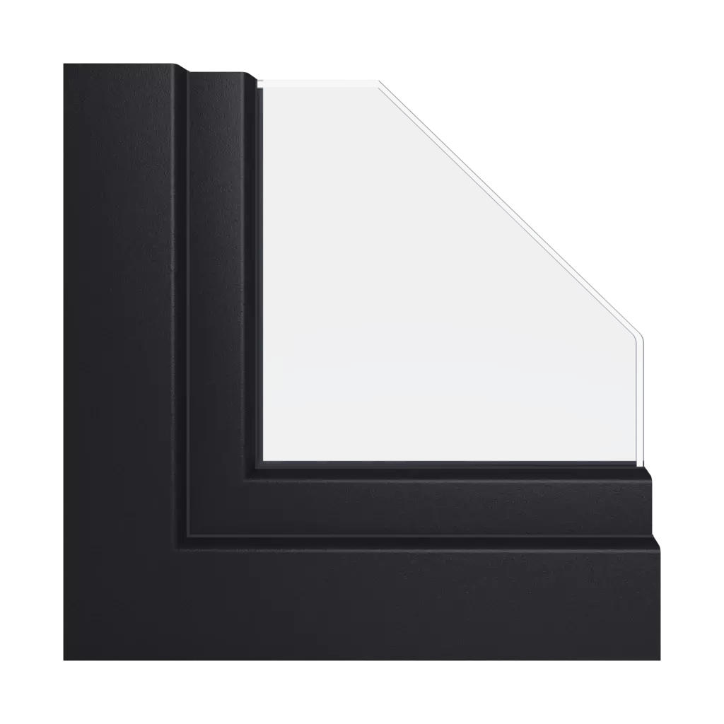 Gray black smooth windows window-profiles schuco living-md