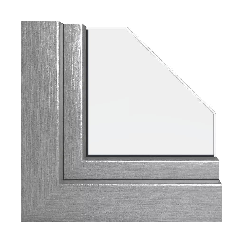 Brushed aluminum windows window-profiles schuco living-md