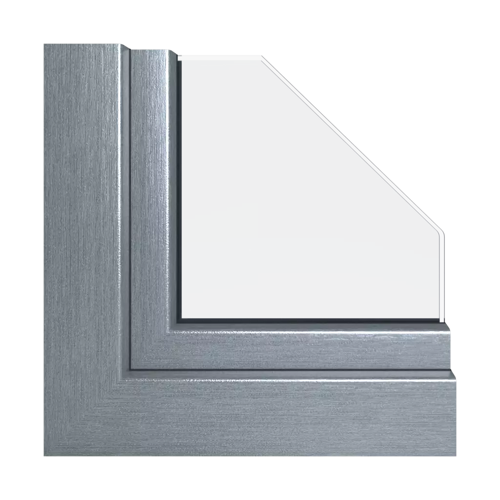 Metallic silver windows window-profiles schuco living-md