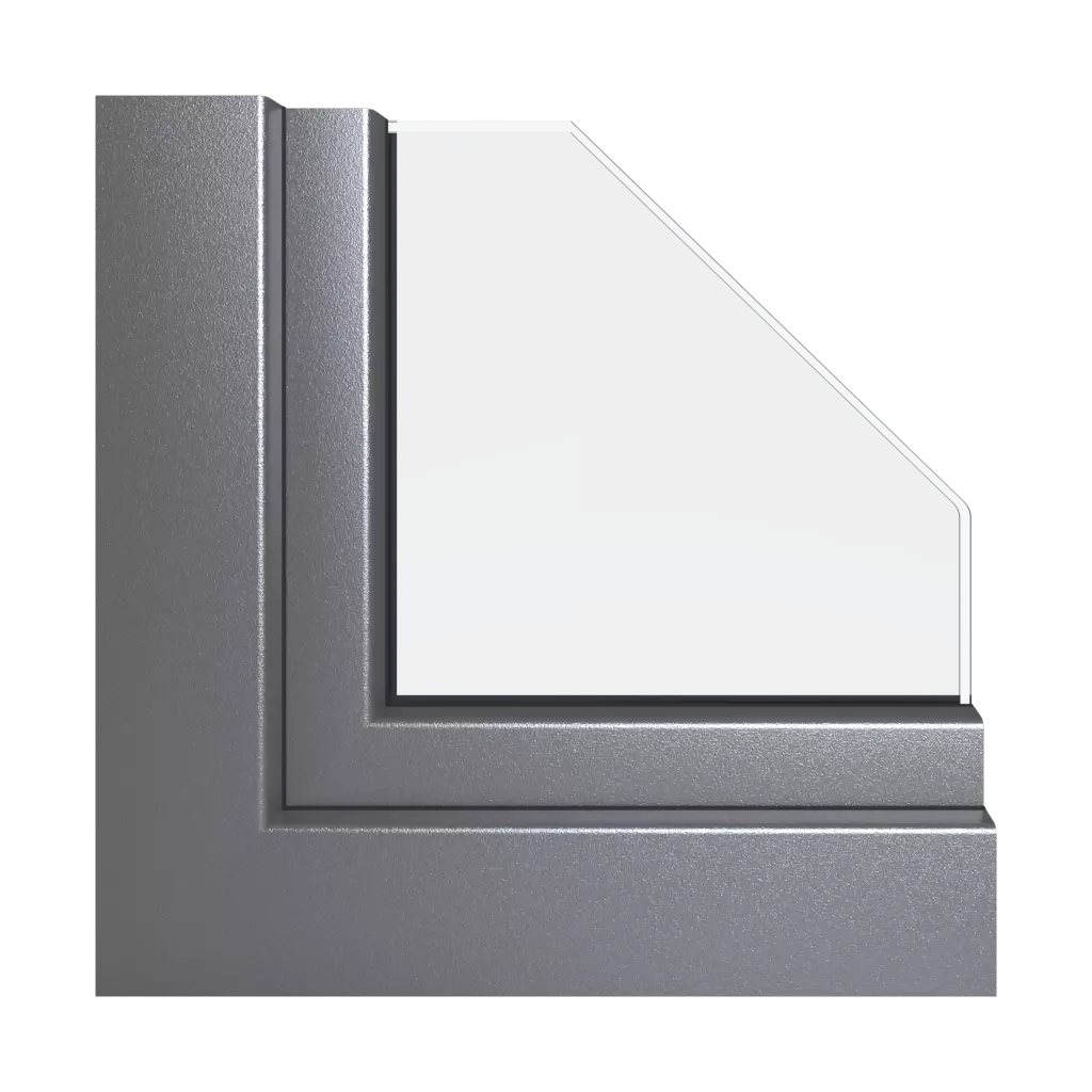 Alux gray aluminum windows window-profiles schuco living-md