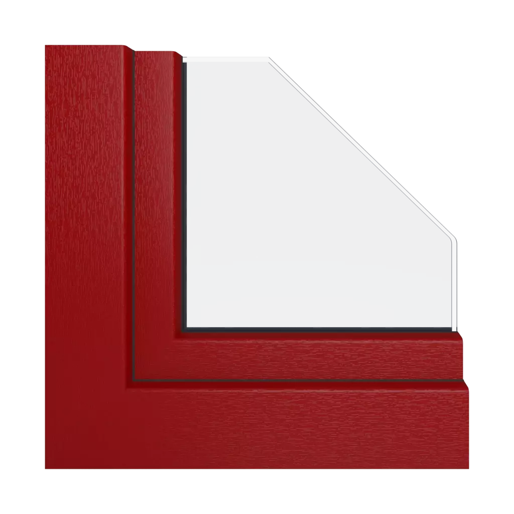 Bright red windows window-profiles schuco living-md