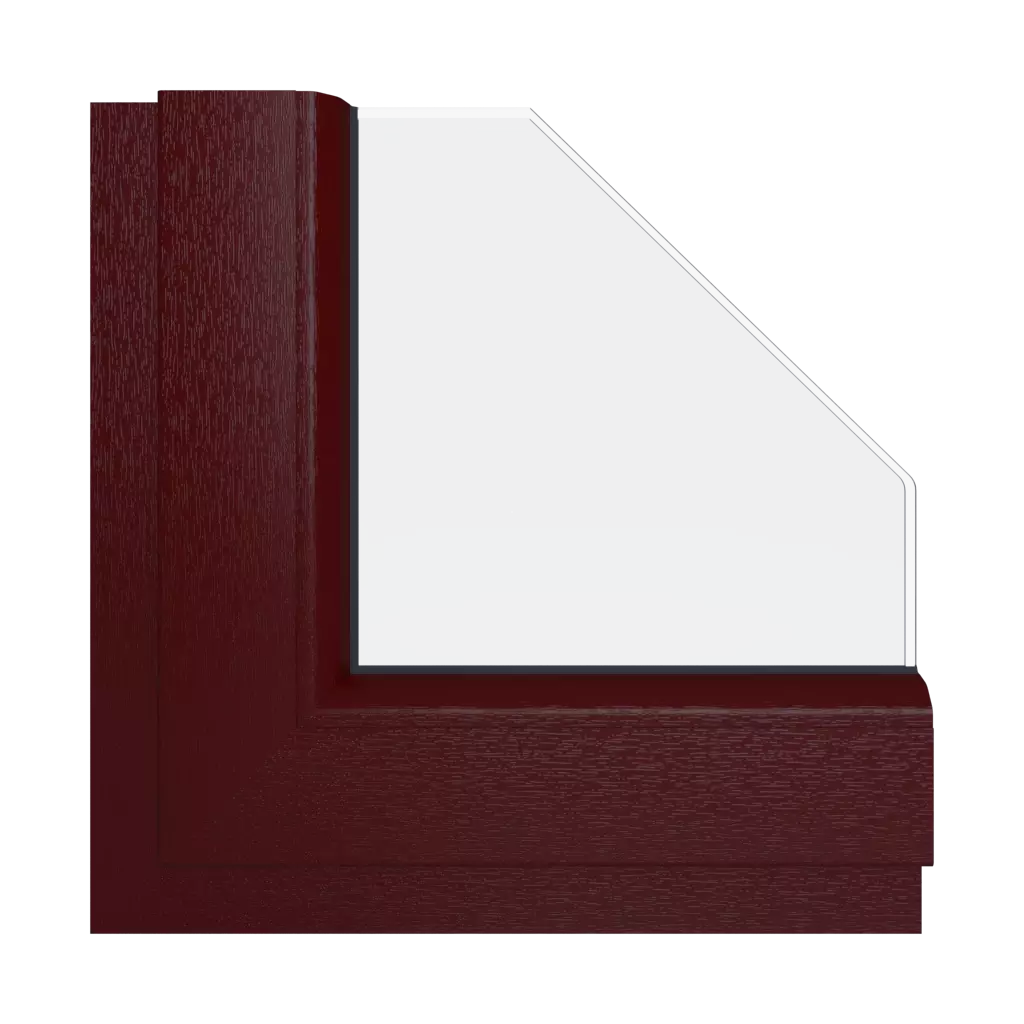 Medium maroon windows window-color schuco-colors medium-maroon interior