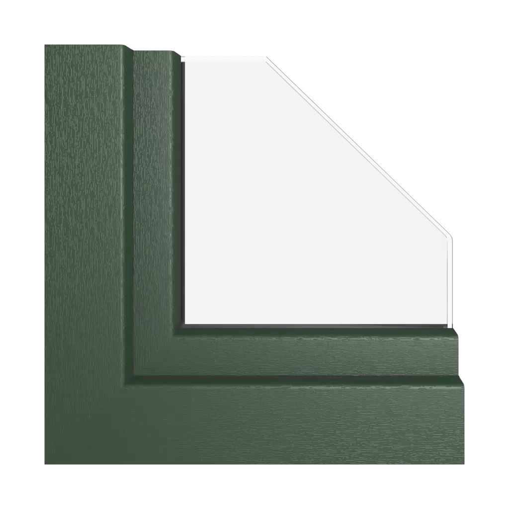 Dark green windows window-color kommerling-colors   