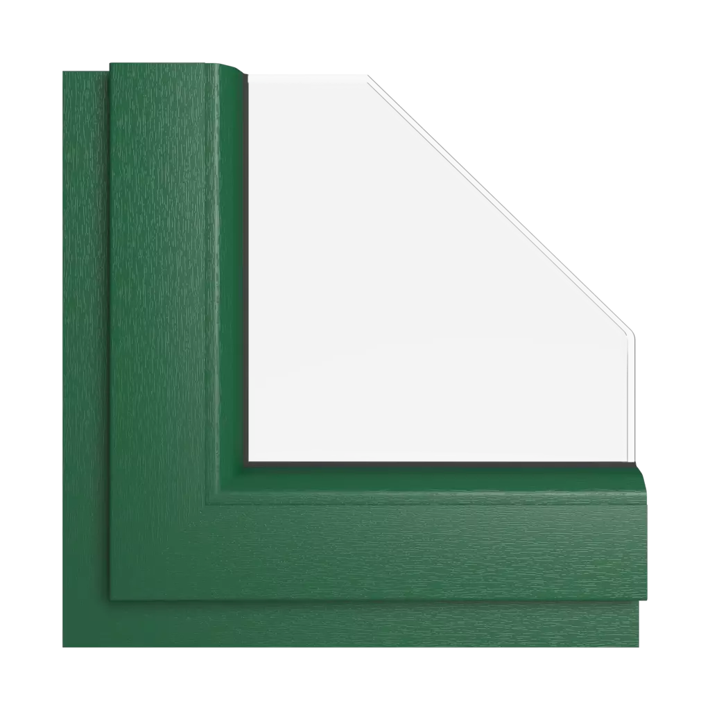 Green moss windows window-color kommerling-colors green-moss interior