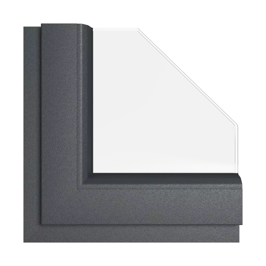 Black-gray matt windows window-color kommerling-colors black-gray-matt interior