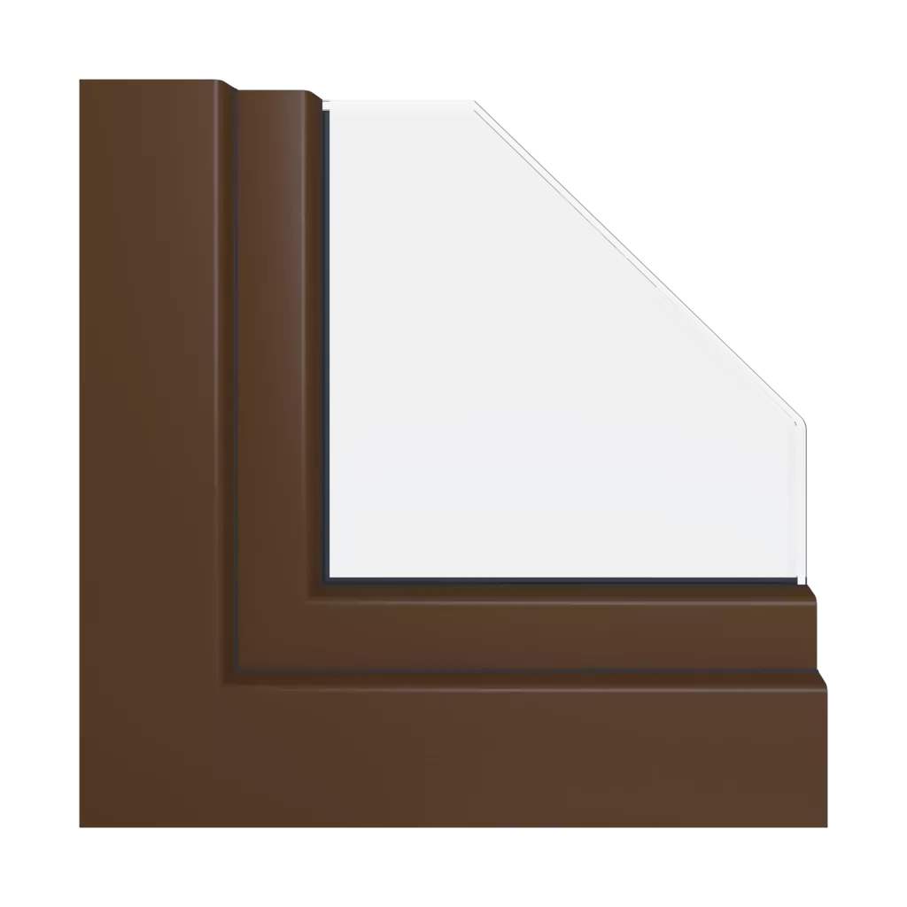 Brown chamois leather RAL 8014 acrycolor windows window-profiles gealan hst-s-9000
