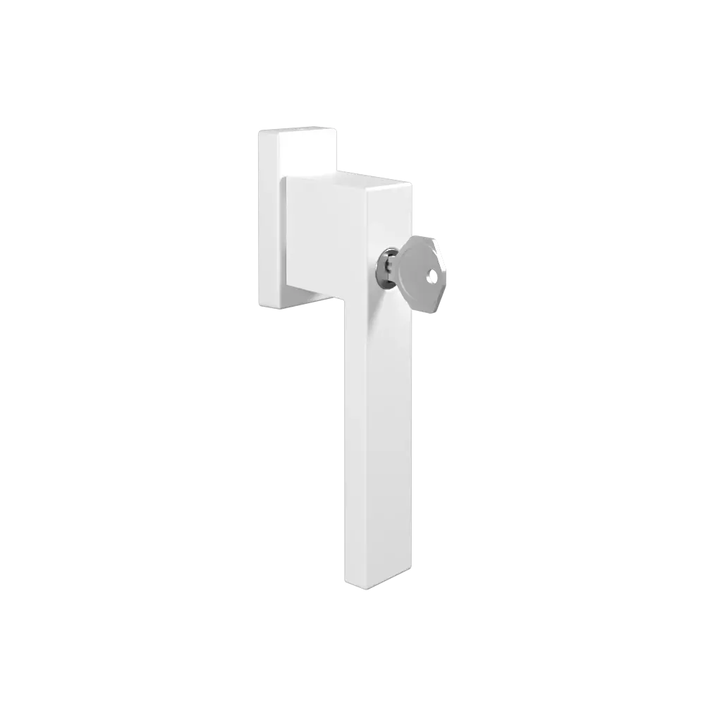 Door handle with key Dublin white windows window-accessories handles dublin with-the-key 